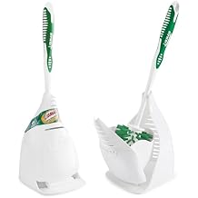 Libman Designer Bowl Brush and Caddy - 2 Pack - Toilet Brush and Holder Set, Non-Scratch, Bathroom Brush, Hygenic Caddy with Drying Slits