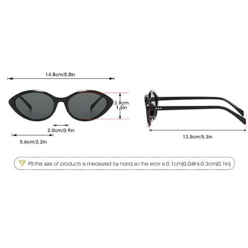 Vintage Oval Sunglasses Women Fashion Retro Female Cat Eye Sun Glasses Trendy Designer UV400 Lady Shades Eyewear N454