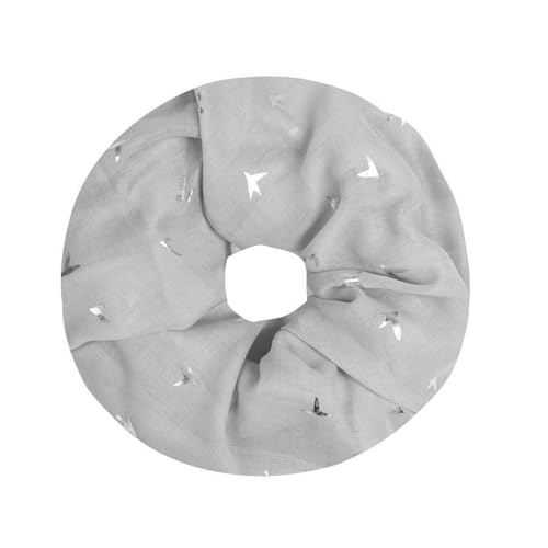 zarolo Damen Loop Schal Unifarben, leichter dünner Schlauchschal, Damen Halstuch Unifarben, Rundschal einfarbig aus leichet Viskose