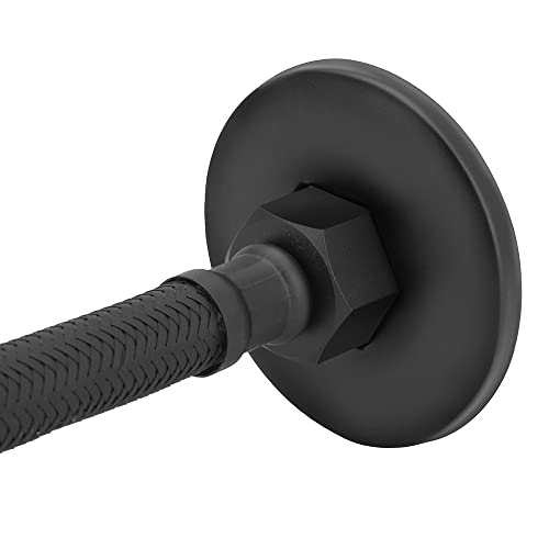 Engate Mangueira Flexível Preto/Black Trançado Aço Inox 60Cm