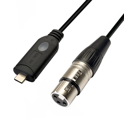 DSD TECH SH-RS09C Câble adaptateur USB-C vers DMX512 avec puce FTDI compatible Freestyler QLC et Pi Open Lighting (1,8 m)