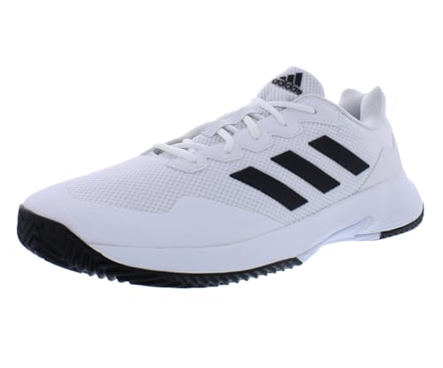 Image of adidas GameCourt 2 Mens Shoes Size 9.5, Color: Cloud White /Core Black /Cloud White-White