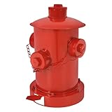 BUKGOCUMN Fire Hydrant Trash Can, 2.5L/0.66Gal Retro Creative Garbage Pedal Design Indoor Outdoor Waste Bin with Detachable Inner Bucket for Park Garden Kitchen Garbage (Red)