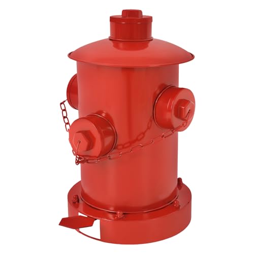 Florchest Retro Fire Hydrant Trash Can,15.35inch Retro Creative Garbage Can