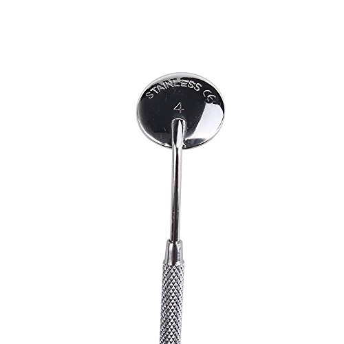 Angzhili 5 Pieces Detachable Dental Mouth Mirror Magnifying Stomatoscope Stainless Steel Handle,Stainless Steel Eyelash Extension Mirror