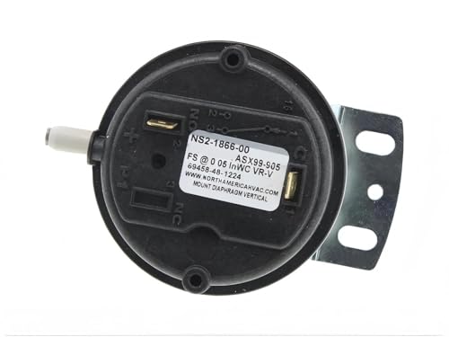 NS2-1087-00 Pellet Stove Vacuum Pressure Switch - for Quadrafire 70909-1-0115 - Vacuum Low Draft Negative Pressure Switch Sensor - Rated at 0.05