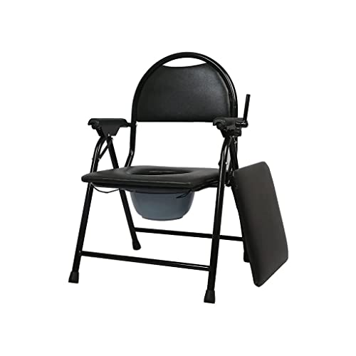 Support de seau amovible et châssis pliant léger pour chaise de toilette