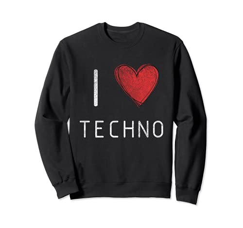 J'adore la technologie, la techouse, la musique électronique cool vieilli Sweatshirt