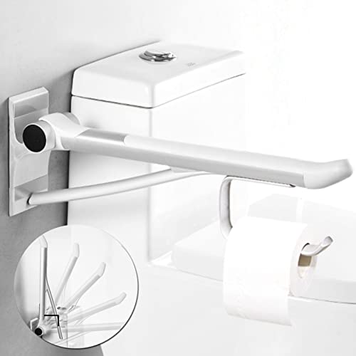 WC Haltegriff,Bad Stützklappgriff,Wandstützgriff,90° klappbarer Antirutsch,dreieckige stabile Stütze,barrierefreies Toilettengeländer for Senioren und Behinderte ( Color : B , Size : 60cm (23.6in) ) Cover