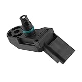 X AUTOHAUX Manifold Absolute Pressure Sensor for Peugeot 106 206 207 306 307 407 607 for Citroen 9639381480 ABS Black