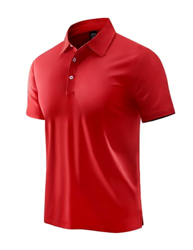 MIER Polo Shirts for Men Short Sleeve Dry Fit Performance Golf