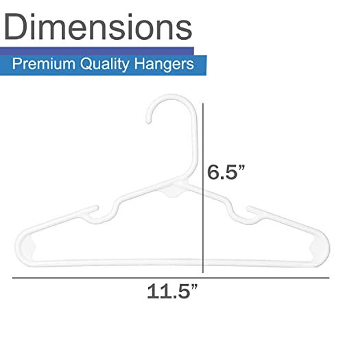 Heshberg Baby And Kids Hangers Plastic, Children's Clothes Closet Hanger Small, Ideal For Everyday Use, (White, 60 Pack) #TOP4