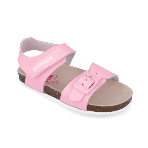Sandales bio roses enfant Garvalín contre les pieds sensibles