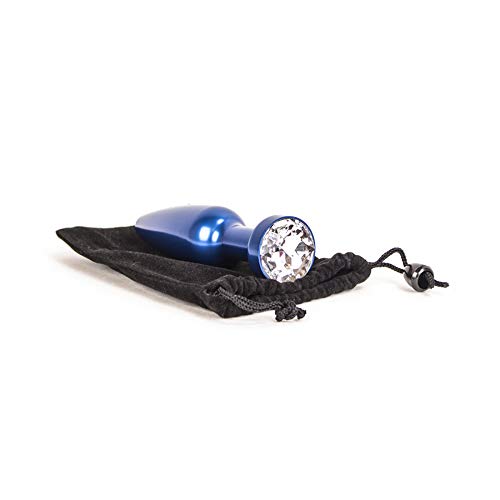 Anal plug en alliage d'aluminium bleu taille 2 finition luxe érotique