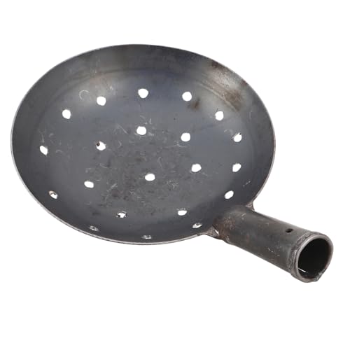 HIAKDOFT Paletta per Pulizia Grondaie in Metallo 23 Cm con Fori, Pala per Letame e Mestolo da Giardino Ergonomico, Strumento Agricolo Multifunzione per Drenaggio e Manutenzione Terreni