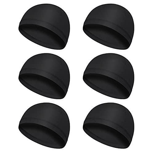 Aster Sets Of Skull Cap Running Cap Sweat Cap Milk Silk Cycling Helmet Liner For Men And Women. Black #TOP6