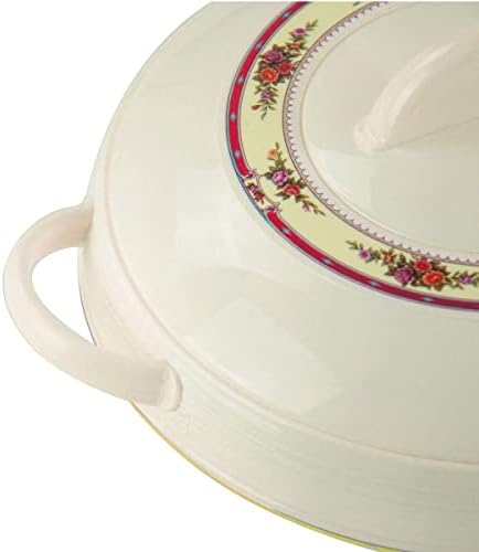 SQ Professional Insulated Serving Dishes with Lids - 3pc Ambiente Thermal Hot Food Containers Set 6, 8 and 10Litres, Cream