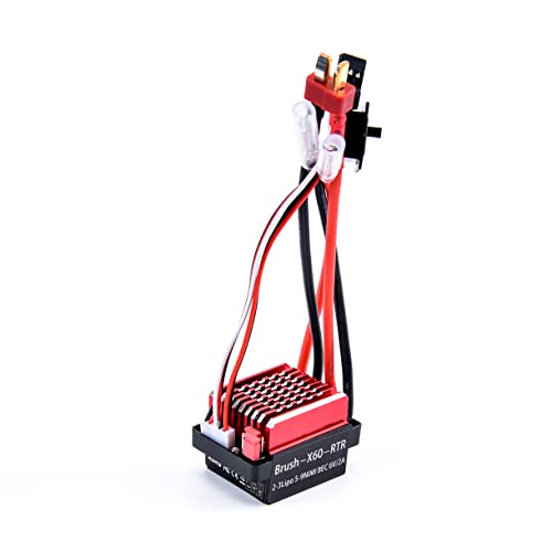 Rc 60A Brushed Esc Electric Speed Controller 6V/2A Bec For 1/10 Rc Car Traxxas Trx4 Trx6 D90 Hsp Redcat 4Wd Truck Monster Crawler #TOP1