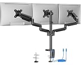 Ergear Supporto Per Monitor Triplo, Braccio per Monitor a Molla a Gas Articolato Completamente...