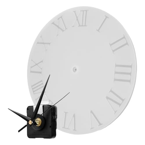 Housoutil Silikonform Uhr, DIY Epoxidharz Formen Für Uhr, Harzformen Mit Römischen Ziffern Inkl Uhrwerk Für Wohn Büro Kinderzimmerdekoration Handwerk