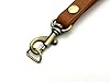 3dancraftit CF80B Handgelenkschlaufe aus echtem Leder mit Karabinerverschluss und D-Ring für Schlüsselanhänger, 18 cm, Braun #1