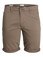 Jack & Jones Short chino classique pour homme Braguette zippée avec fermeture à bouton Coupe classique Short d'été décontracté pour Men Les nements peuvent être ajustés et extensibles pour plus de confort. Deux poches avant inclinées et 2 poches fend...