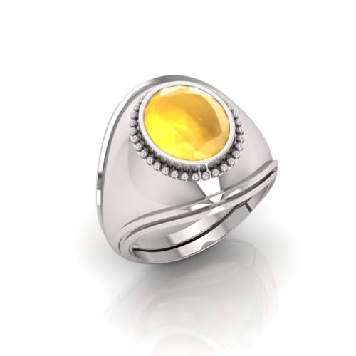 Bague saphir jaune véritable argent ajustable éclat luxe - 2