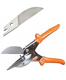 Multi Angle Miter Cutter | Plus Spare Blade | Hand Shear Multipurpose Tool | Cuts 45-135 Degrees | Stainless Steel with Rubber Handle & Safety Lock | Also Called Trim, Chamfer & Quarter Round Cutters