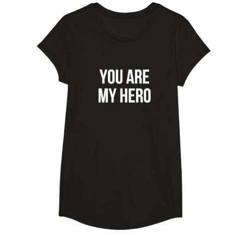 You are My Hero T-Shirt, Girls, Black, Medium