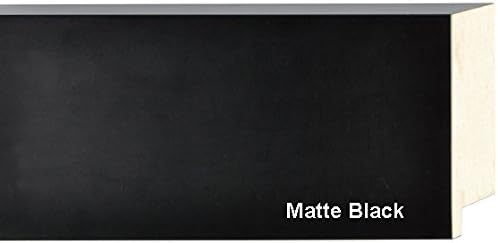 Picture Frame Moulding (Wood) 100ft Bundle - Contemporary Black Finish - 3.5" Width - 1" Rabbet Depth