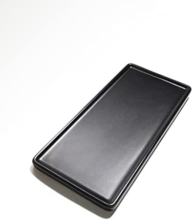 Ceramic Bathroom Sink Tray Kitchen Slim Small Tray Soap Dish Tissue Candle Towel Dispenser Holder Black