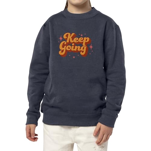 Sweatshirt enfant Keep Going pull à message inspirant de self care et bien être en coton