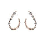 Bronzallure Orecchini Donna placcati Oro 18k – Orecchini in Argento Anallergici con Cubic Zirconia Bianche – Gioielli Made in Italy – Idea Regalo Compleanni, Anniversari, Festa Donna, Festa Mamma