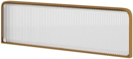 Iron Art Desk Partition Privacy Screen, Tempered Glass Divider for Hotel, Bar, Restaurant Countertop - Stylish Decorative Panel for Office Space, Stand Not Included