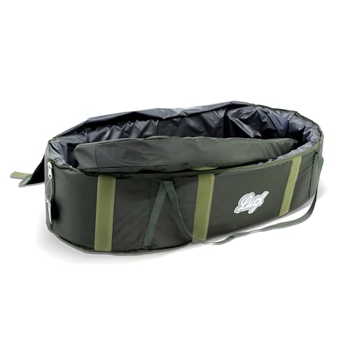 Lucx Abhakmatte Carp Cloud Plus - gepolsterte Unhooking Mat/Carp Cradle für Karpfen - mit Abdeckung, Seitentasche & Wasserablauf - Fischschonend & robust