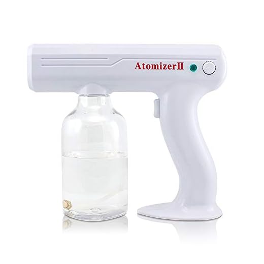GEARONIC Steam Gun Handheld Rechargeable Nano Atomizer Large Capacity Portable Electric Sprayer Intelligent Fogger Machine for Home Office School Garden Indoor Outdoor