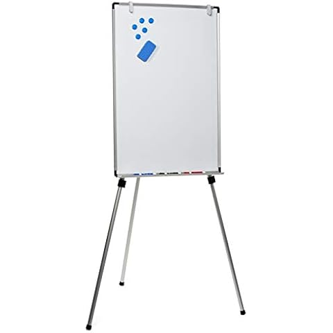 Magnetic Dry-Erase Board Lightweight Aluminum Flip Chart Presentation Easel, (58 x 86 cm) Surface Cover