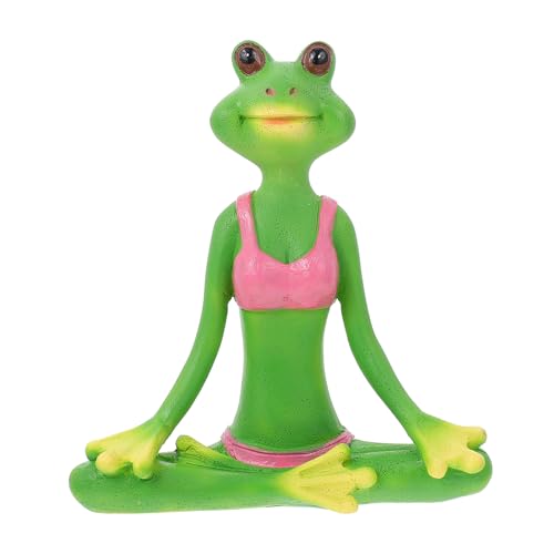 Grenouille de Yoga Ornement en Résine pour Décoration de Bureau Zen