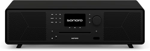 sonoro MEISTERSTÜCK (Gen.2) Kompaktanlage mit CD Player (Airplay, Google Cast, Spotify, FM, DAB+) Matt Schwarz