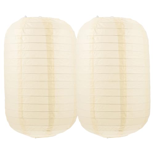 2pcs Japanese Lantern Sushi Lantern Lamps ChineseJapanese PaperLantern for Oriental Restaurant Home Wedding Party Decoration 19 * 29CM/7.48 * 11.41inch Beige
