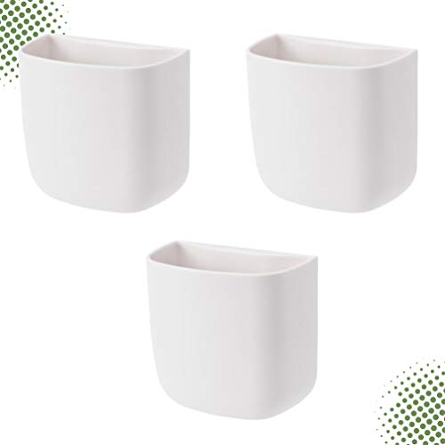 Caixa de armazenamento de controle remoto TOPBATHY com 3 peças, suporte de parede, suporte para carr