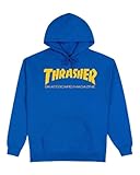 Thrasher Felpa con cappuccio da uomo, Royal/Oro, Medium