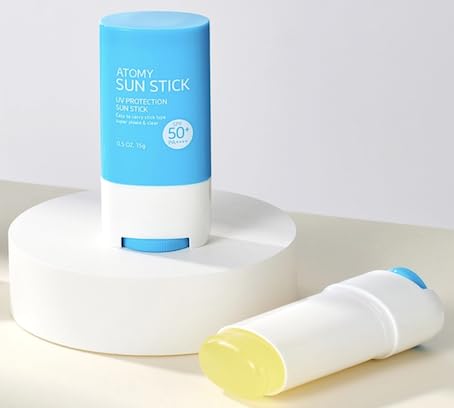 caincosmetic Clear UV Protection Sun Stick SPF 50+ PA++++, Non-Greasy Matte Finish, Portable Stick Type for Face & Neck, Lightweight Skincare Balm 15g