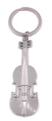 Onlineworld2013 Llavero Violín Violín Bajo Violonchelo Guitarra Metal Colgante Charm