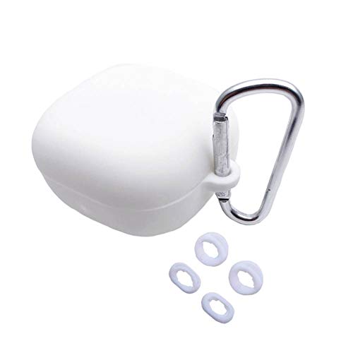 EPYSN Soft Silicone Case Cover Compatible with Samsung Galaxy Buds Live,with 2 Pair Earbuds Ear Tips ( L / S ) White