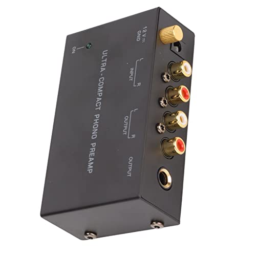 Phono draaitafelvoorversterker,Mini Elektronische Audio Stereo Fonograafvoorversterker met ingang, uitgang en Geluidsarme Bediening,Draagbare Onafhankelijke Knopbediening(EU) - Image 3