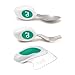 Doddl Cutlery Set for Children, Toddlers or Babies 12 Months +, Knife, Fork & Spoon Flatware That Promotes Self Feeding Helping Your Child to Use Silverware Utensils in The Right Way (Lime Green)