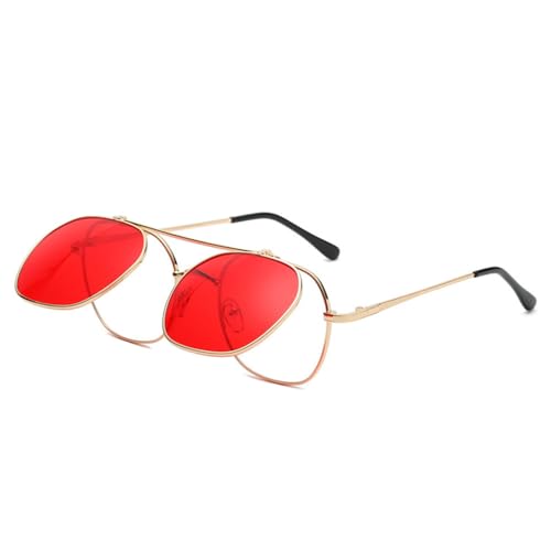 Lunettes de soleil punk pour festival de mode et terrasses d'été nuances bleu rose clair