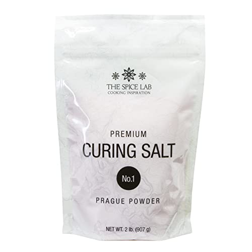 The Spice Lab Curing Salt #1 (2 Lb Bag) Pink Curing Salt (Prague Powder 1) 6.25% Sodium Nitrite Curing Salt for Meat, Game, Bacon Cure, Brining Salt, Jerky Cure, Brisket & Corned Beef - Made in USA
