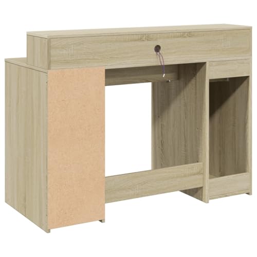 Table secrétaire ergonomique chêne Sonoma pour le télétravail confortable - 8